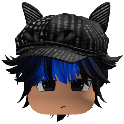 Messy Fluffy Emo Y2K Boy Hair VKAI blue CAT
