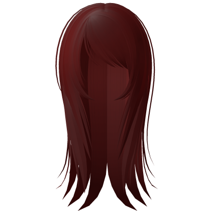 ☆ emo scene messy wispy long hair red