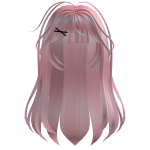 Messy Straight Cute Girl Hair Pink