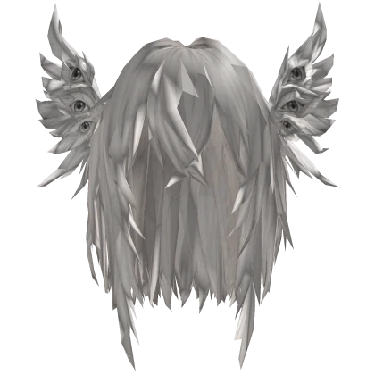 Heavenly Eyes Winged White Hair Roblox item render