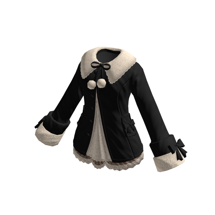 Jacket with Contrast Collar (Black)