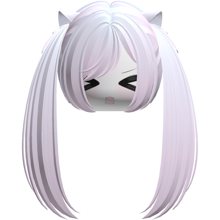 Kawaii Moe Pastel Pigtails w Cat Ears
