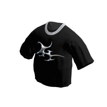 T-Shirt Black Chrome Y2K thumbnail