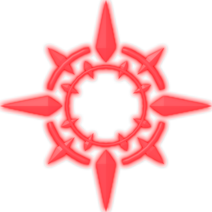 Emissive Red Glowing Neon Angel Halo