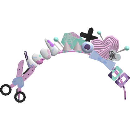 pastel goth harajuku sewn heart vampire headband Roblox item