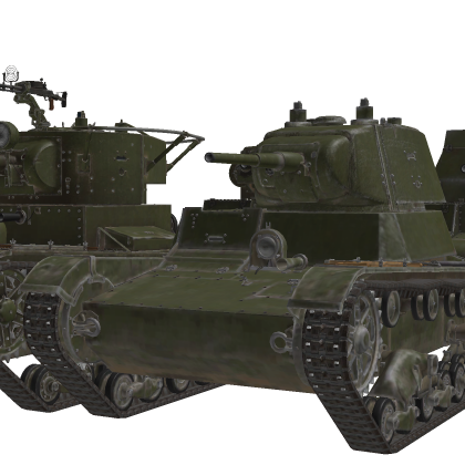 T-26 light tank variants pack (PBR)