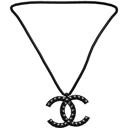 3.0 double cc emo studded necklace