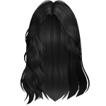 Beach Swept Wavy Hair w/ Shell Charms (Black)