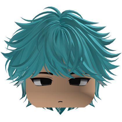 Cute Y2K emo cyan hair Roblox item