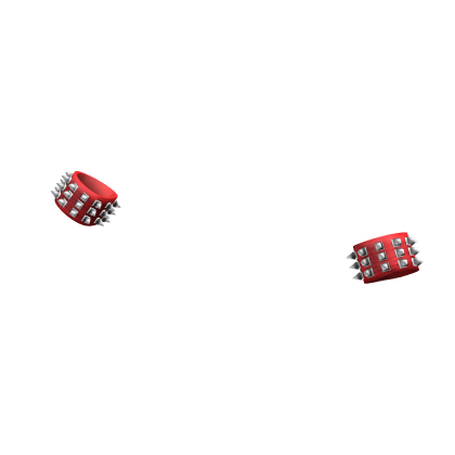 Emo Gothic Spiked Stud Bracelets (Red) thumbnail