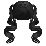 Pigtails w/ Curtain Bangs