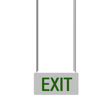 Exit Sign Hanging