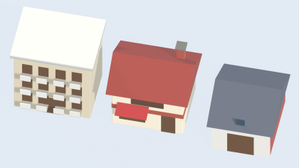 Low Poly Building Pack House Shop Castle x29 preview 2