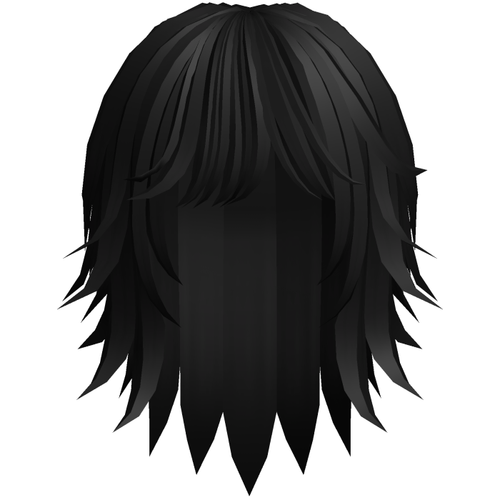 cute messy short moe hair in black