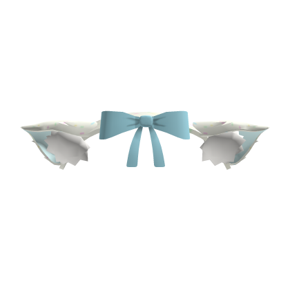 cute blue confetti kitty headband Roblox item