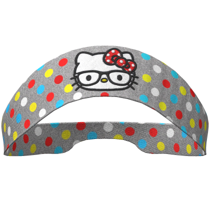𝓚𝓓 | Gray Kitty Nerd Polkadot Headband Roblox item