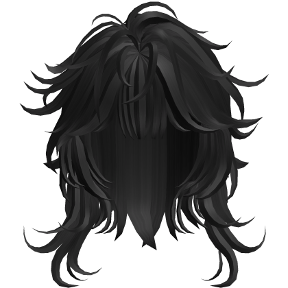 Feathered Wavy Fringe Hair - Black