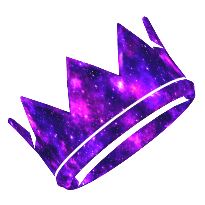 Cartoony Purple Galaxy Crown 🌌