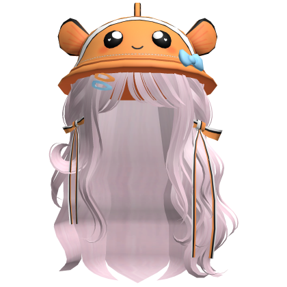 cute clownfish hat summer hair pink Roblox item