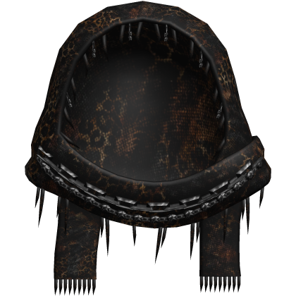 1.0 leopard punk vkei chained hood headscarf wrap Roblox item