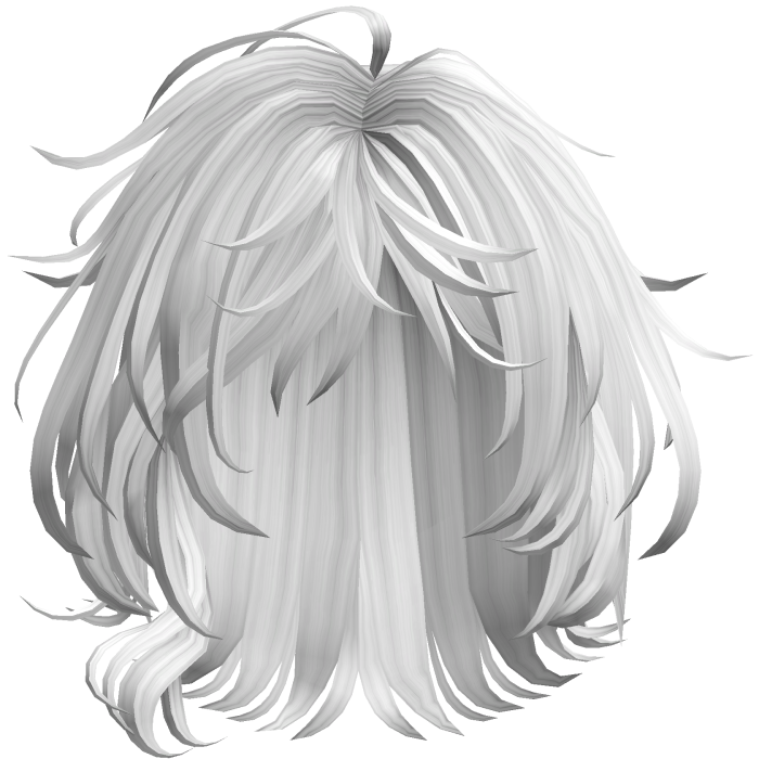 Soft Wavy Shag Hair - White