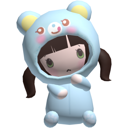 ♡ ꒰ brown hair popo-chan plush doll on ur head ꒱ ♡