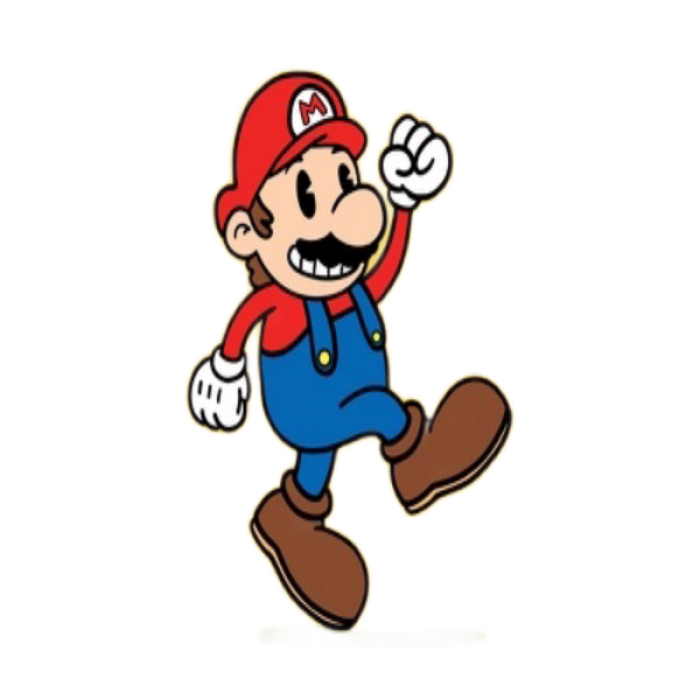 Mario in the classic cartoon look Roblox decal