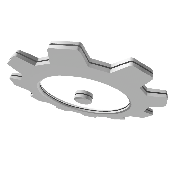 White and Black Gear Halo