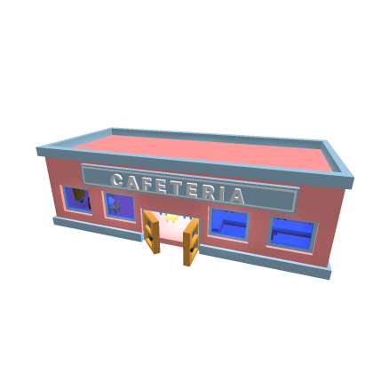 Low poly preschool cafeteria