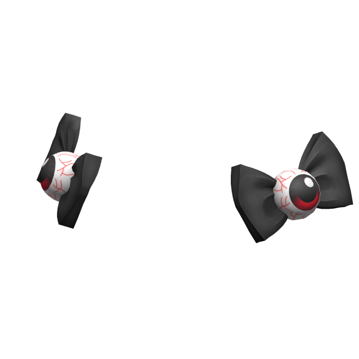 Scary Holiday Eyeball Bang Bows in Black/Red