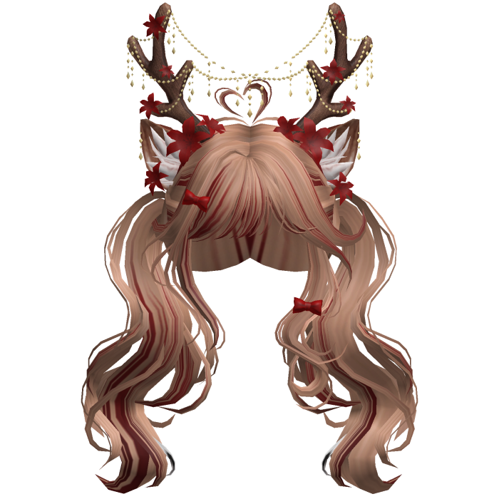 Ethereal Christmas Fairy Fawn Pigtails w/ Antlers