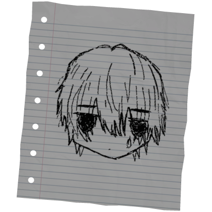 sad teary anime boy drawing