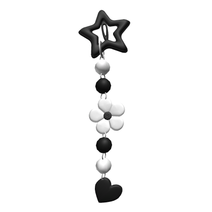 Beaded Black Star Hair Clips Roblox item