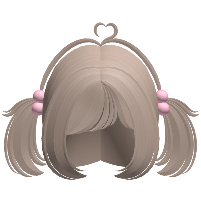 ♡ adorable moe heart cowlick pigtails in milktea