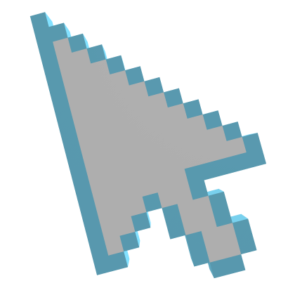 y2k blue mouse cursor hair clip Roblox item