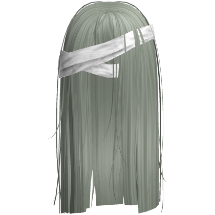 Horror Green Hair w White Face Bandages Roblox item