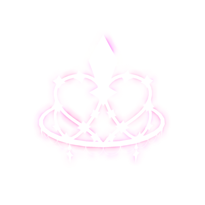 GLOWING light pink tiara EMISSIVE