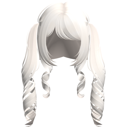 ♡ kawaii long curly pigtails in pastel blonde Roblox item