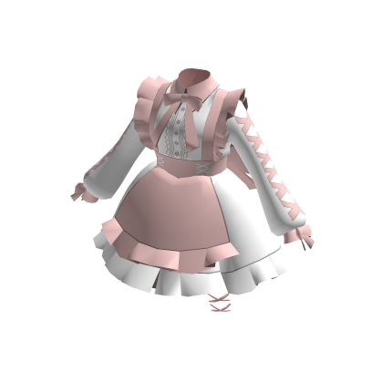 Cute White Pink Frill Ribbon Dress