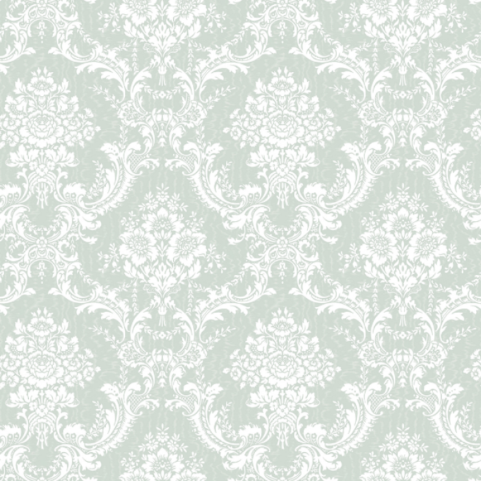 Damask Wallpaper [White/Green] Roblox decal