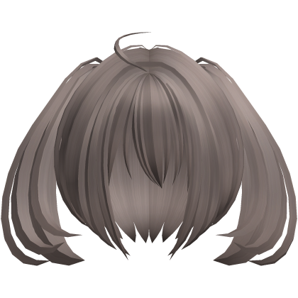 2000s moe short fluffy side ponytails ash brown