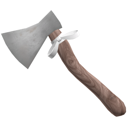 ♡ cute horror protagonist axe w/ white bow (head) Roblox item