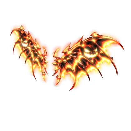 Emissive Black Orange Wings Pumpkin Halloween