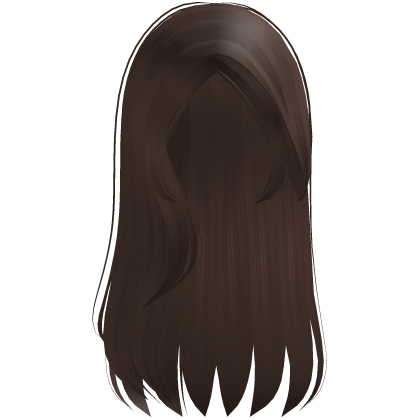 ۶ৎ | long straight loose flowy brown hair Roblox item