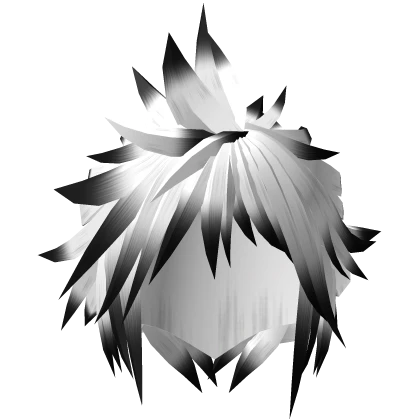 Black And White Spiky Vkei Messy Anime Boy Hair Roblox item render