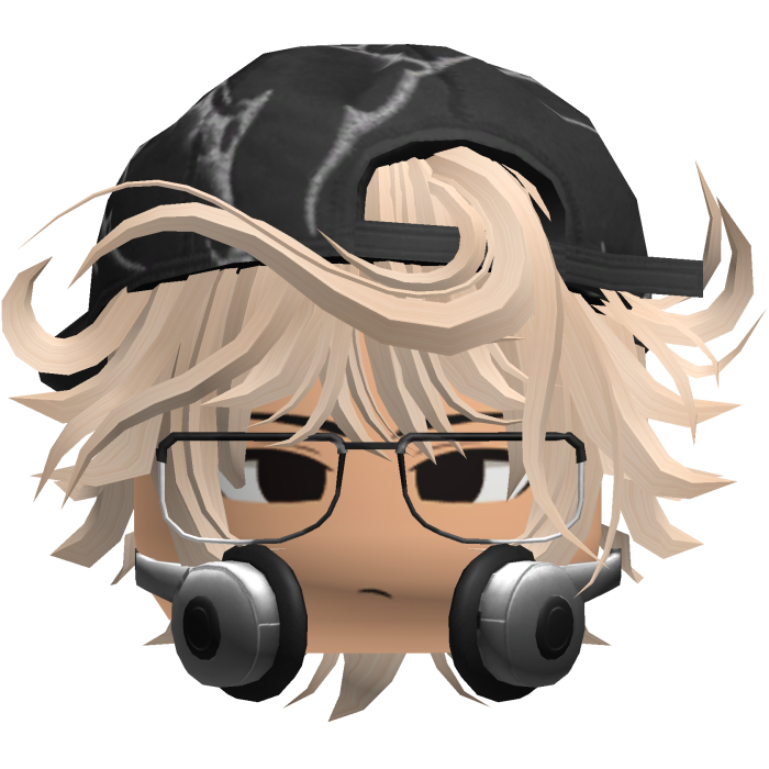 Grunge Moe Blonde Wavy Hair /w Hat & Glasses