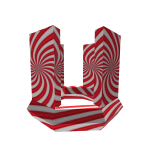 Red Swirl Crown Candy Cane