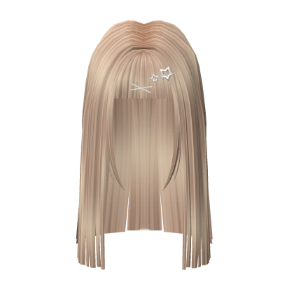 ♡ Straight Anime Hair w/ Hairclips Blonde Roblox item