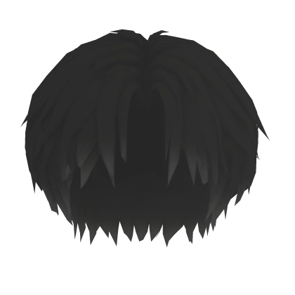 smooth middle part black hair Roblox item