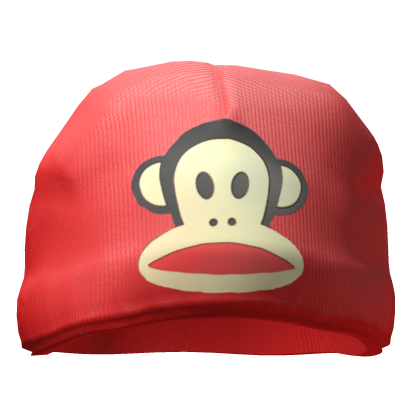 Cute Y2K Vintage Luxury Monkey Designer Beanie Red